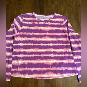 Lands End Rash Guard Swim Top Large Petite Beach‎ Vacation Resortwear 💕